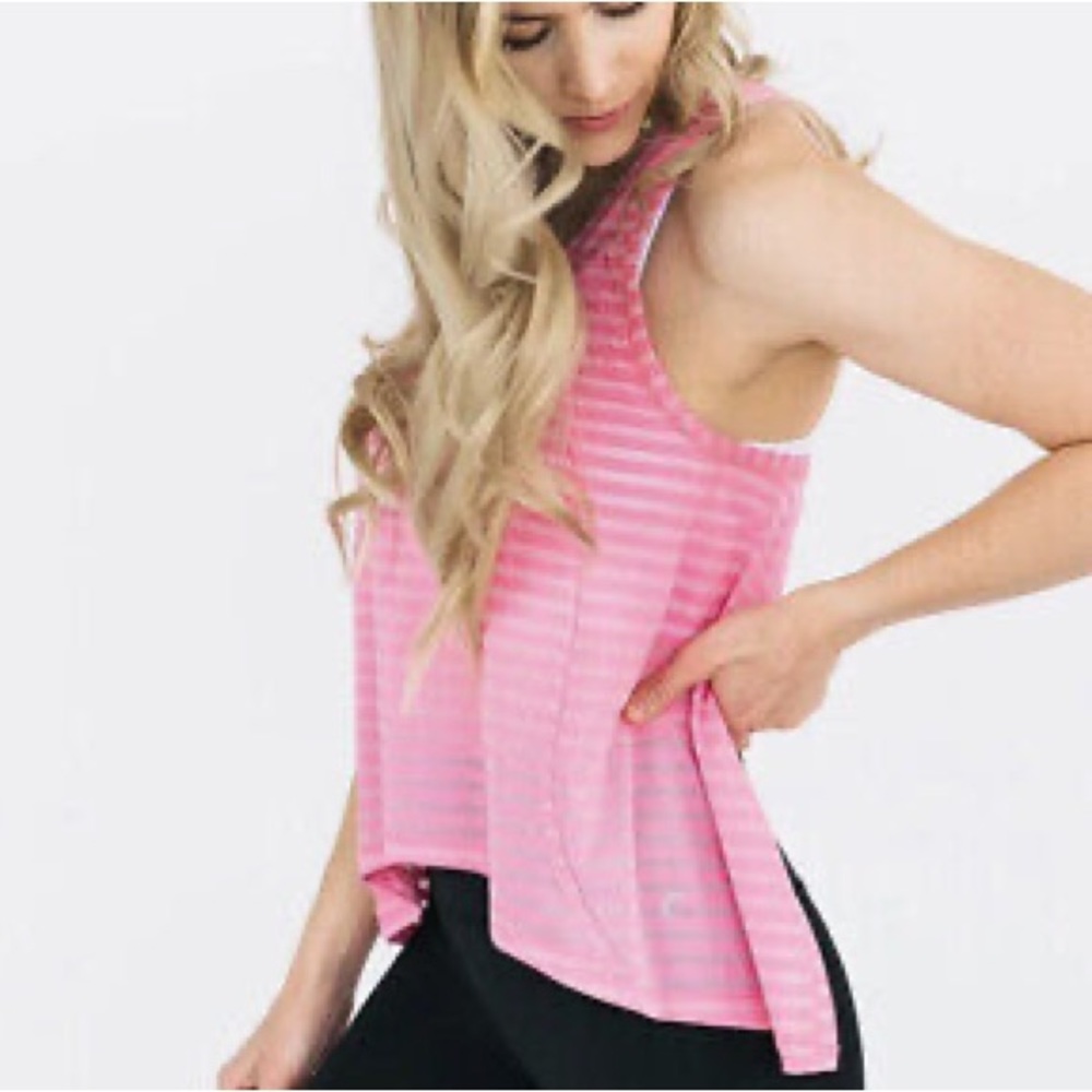 Zyia Pink Nimbus Split Back Tank Top XXL